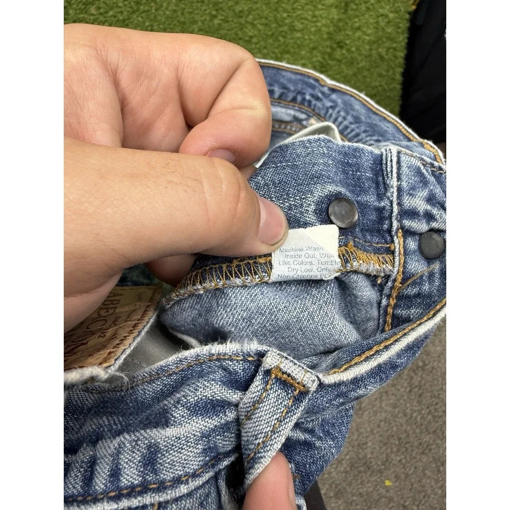 Vintage 90s Abercrombie Fitch Flare Jeans Mens 30x32 Light Wash 432-5J USA Made